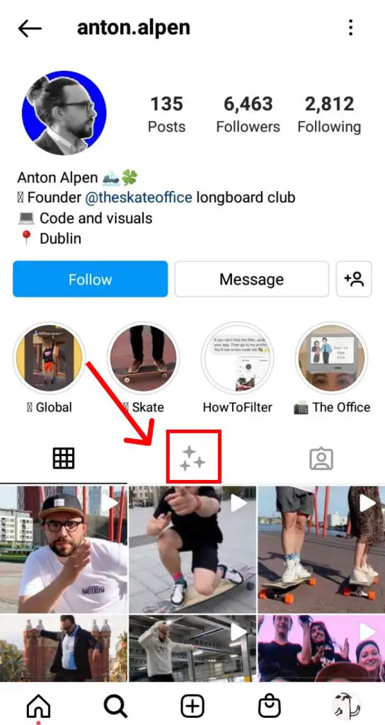 Comment rechercher des filtres sur Instagram ?