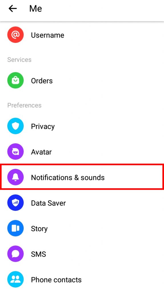 Comment désactiver les notifications Messenger à l'aide du téléphone ?