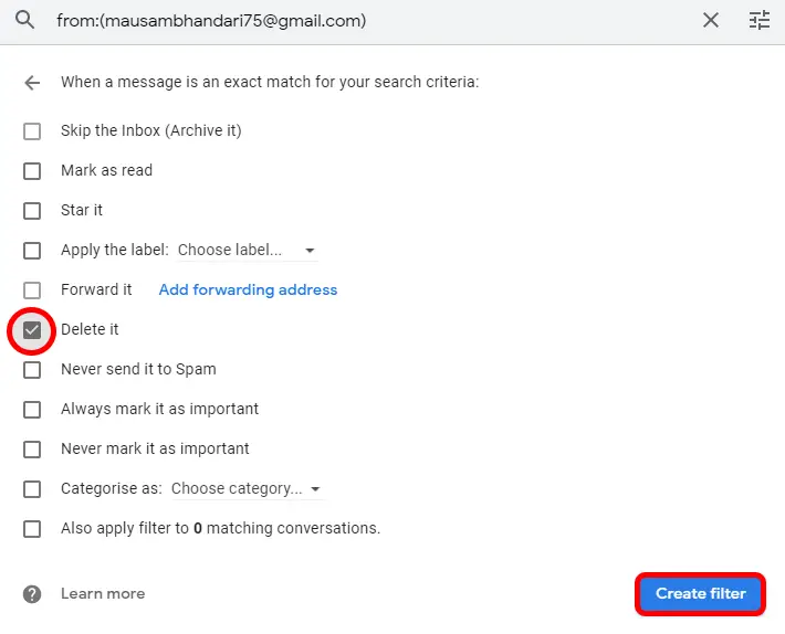 comment bloquer une adresse mail sur gmail