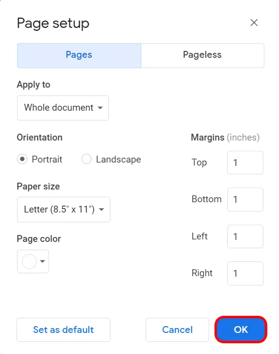 Comment supprimer une page dans Google Docs ?