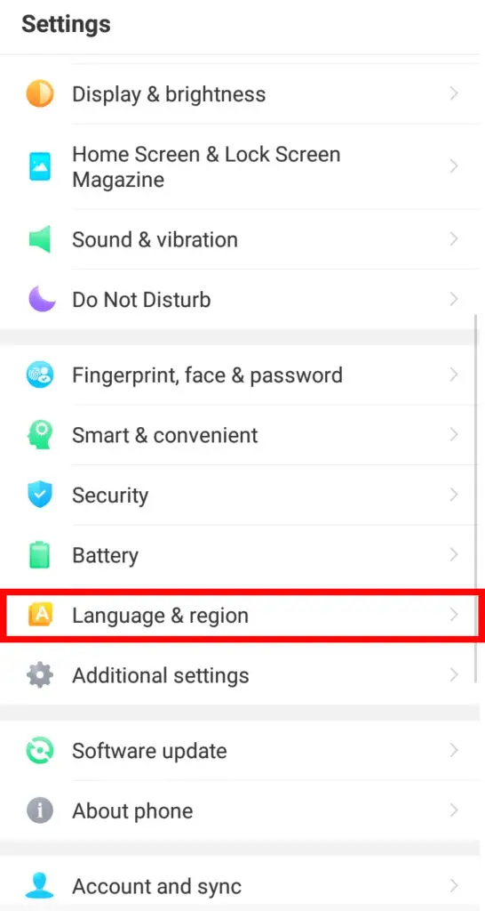 Changer la langue sur Android