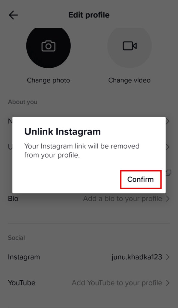 Comment dissocier Instagram de TikTok ?