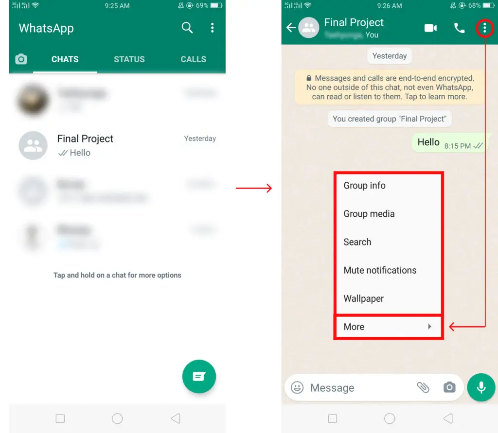 Comment quitter le groupe WhatsApp