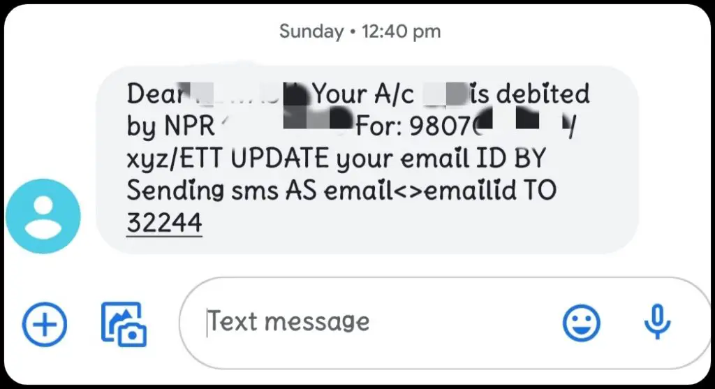 Alerte SMS dans les services bancaires mobiles