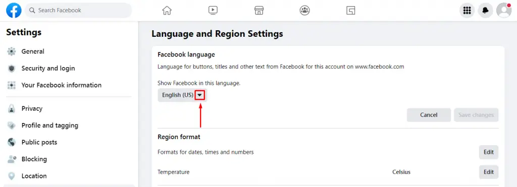 Comment changer la langue sur Facebook ?
