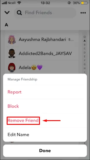 Comment supprimer plusieurs amis sur Snapchat sur IOS ?
