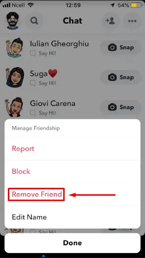 Comment supprimer plusieurs amis sur Snapchat ?