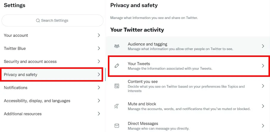 Comment désactiver l'avertissement de contenu sensible sur votre propre tweet ?