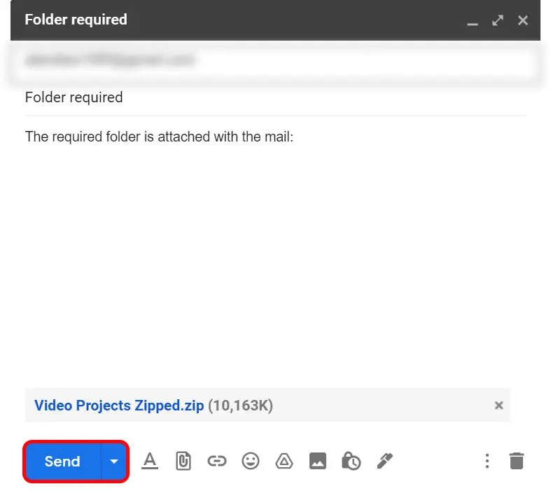 Comment envoyer un dossier dans Gmail ?