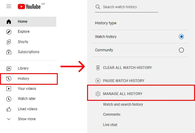 Supprimer automatiquement l'historique YouTube